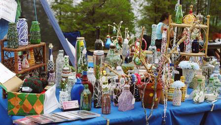 Moira & Caitlin's wares displayed at 2005 festival.